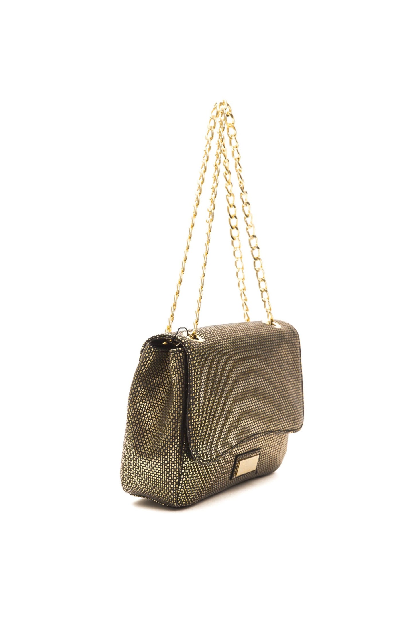 Bolso bandolera de piel negra para mujer