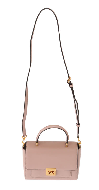 Elegante bolso de hombro Mindy de piel rosa