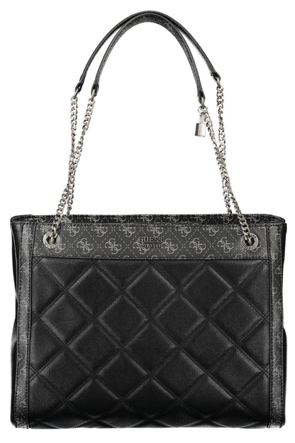 Bolso de mano de mujer de polietileno negro