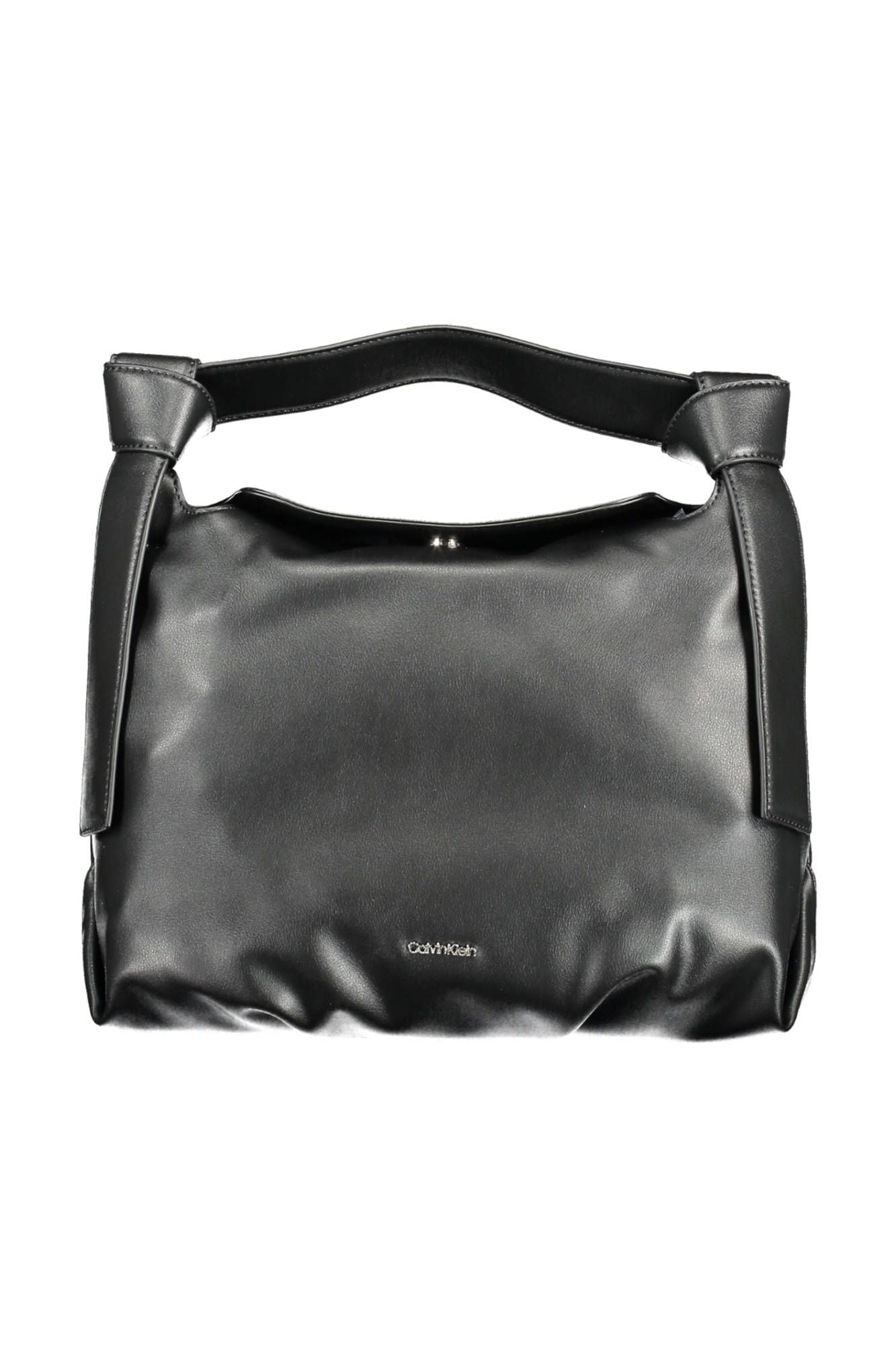 Schwarze Damenhandtasche aus Polyester