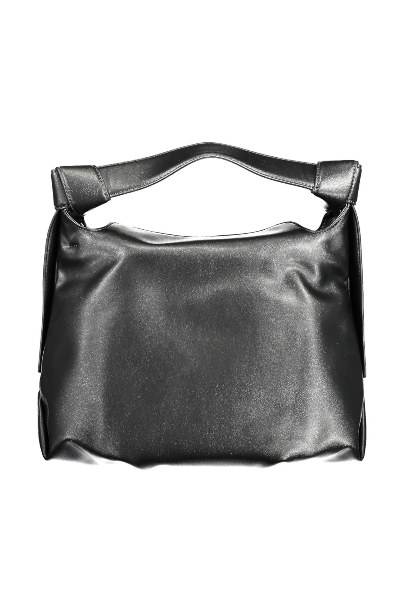 Schwarze Damenhandtasche aus Polyester