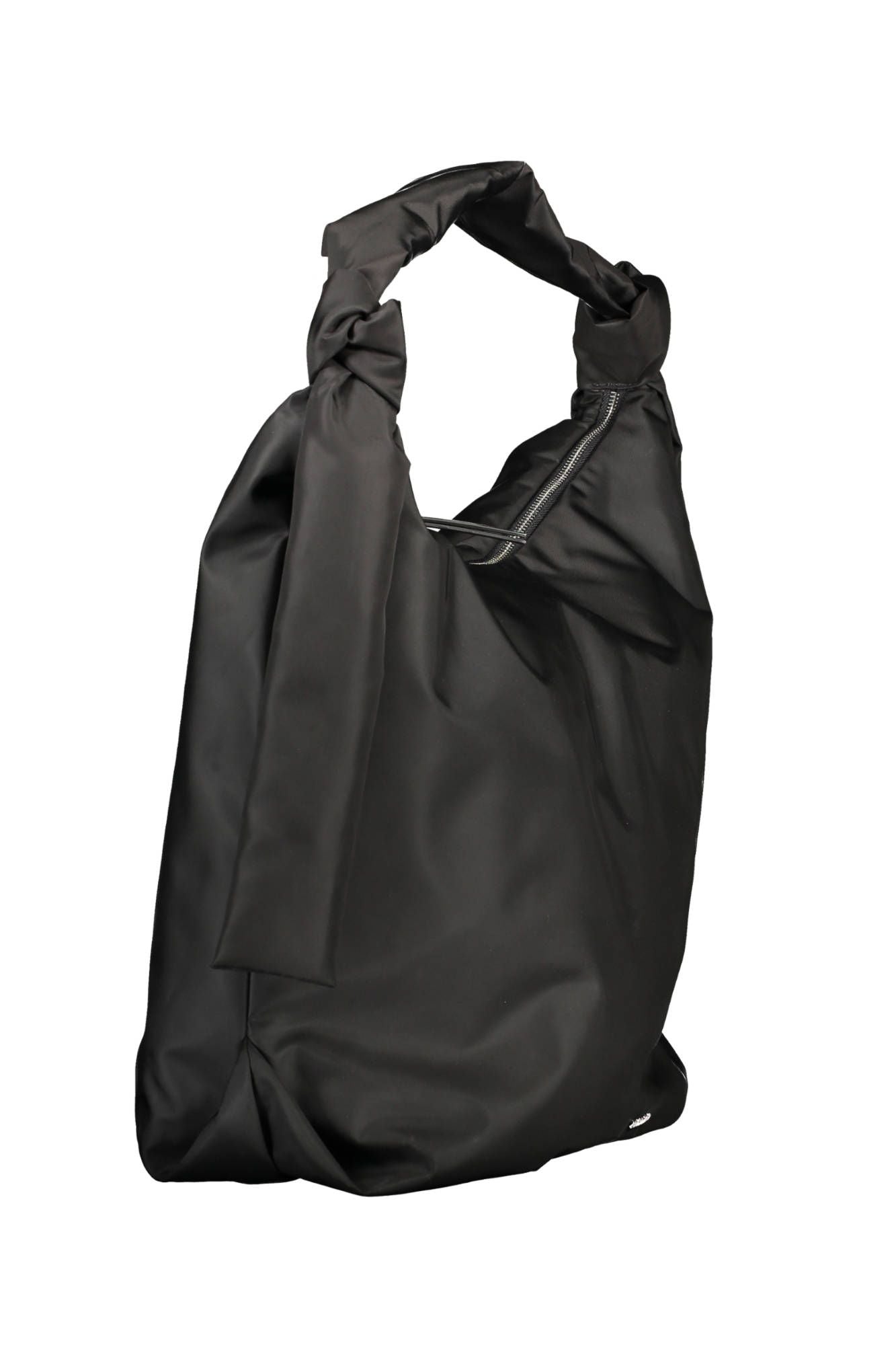 Schwarze Damenhandtasche aus Polyester