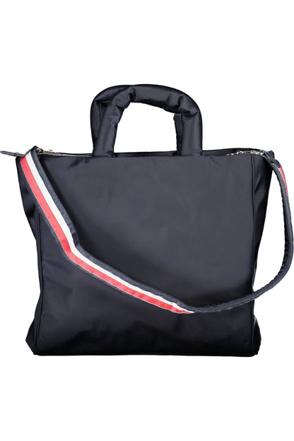 Blaue Damenhandtasche aus Polyester