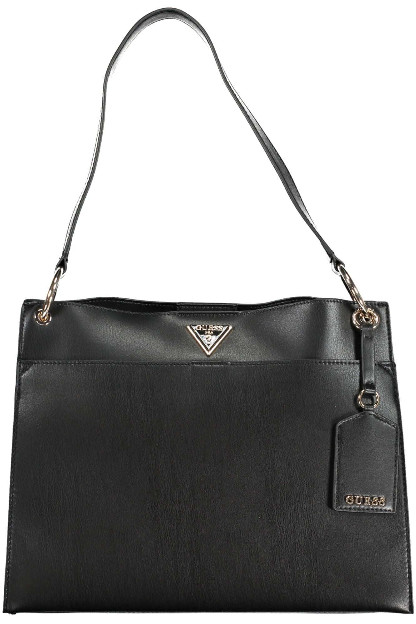 Bolso de mano de mujer de polietileno negro