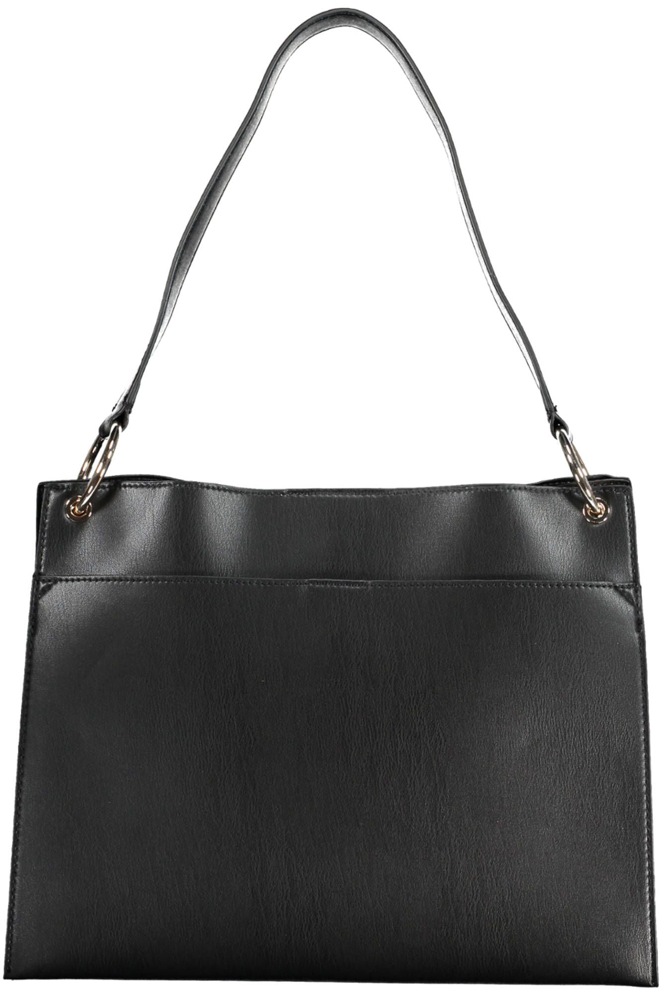 Bolso de mano de mujer de polietileno negro