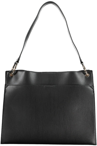 Bolso de mano de mujer de polietileno negro