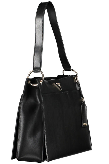 Bolso de mano de mujer de polietileno negro