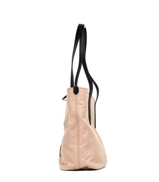 Burberry Small Rose Beige Logo Branded Econyl Nylon Tote Shoulder Handbag Purse