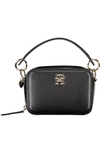 Bolso de mano de mujer de polietileno negro