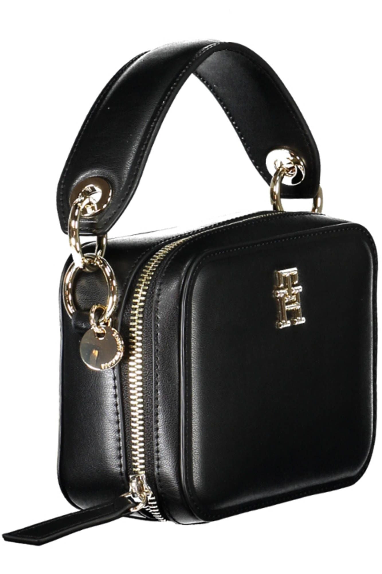 Bolso de mano de mujer de polietileno negro