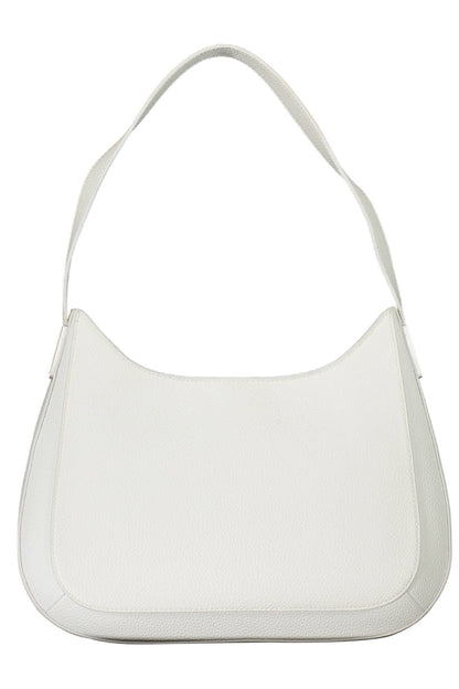 Bolso de mano de mujer de poliéster blanco