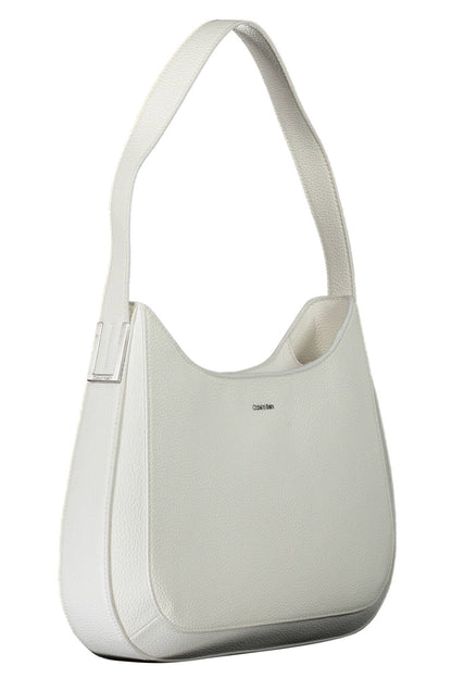 Bolso de mano de mujer de poliéster blanco