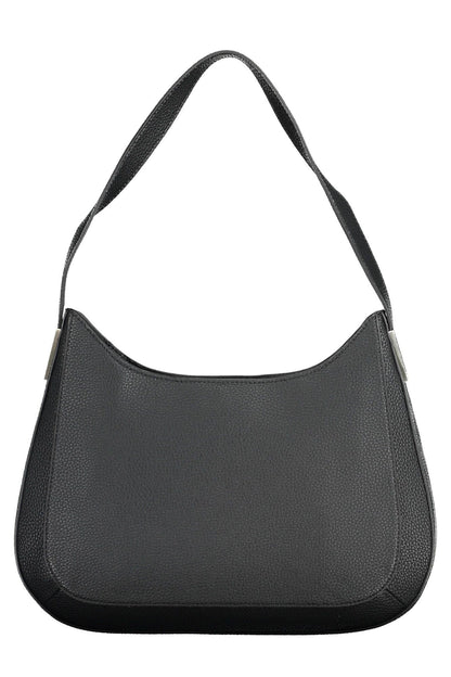 Bolso de mano de mujer de poliéster negro