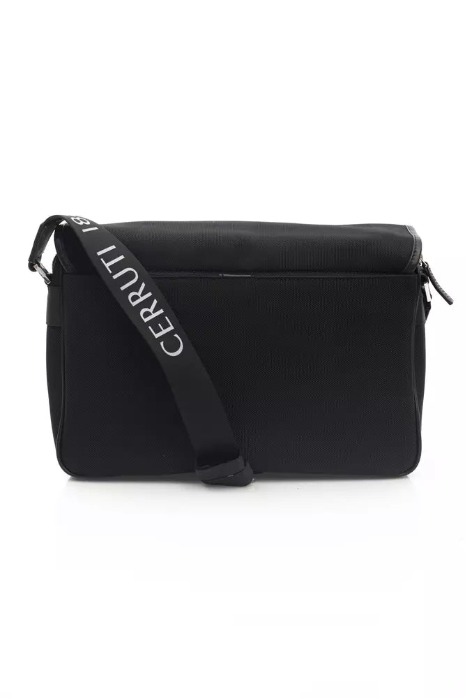 Bolso bandolera de nailon negro para hombre