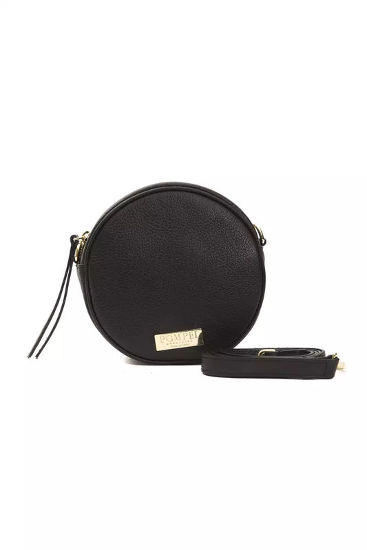 Bolso bandolera de piel negra para mujer