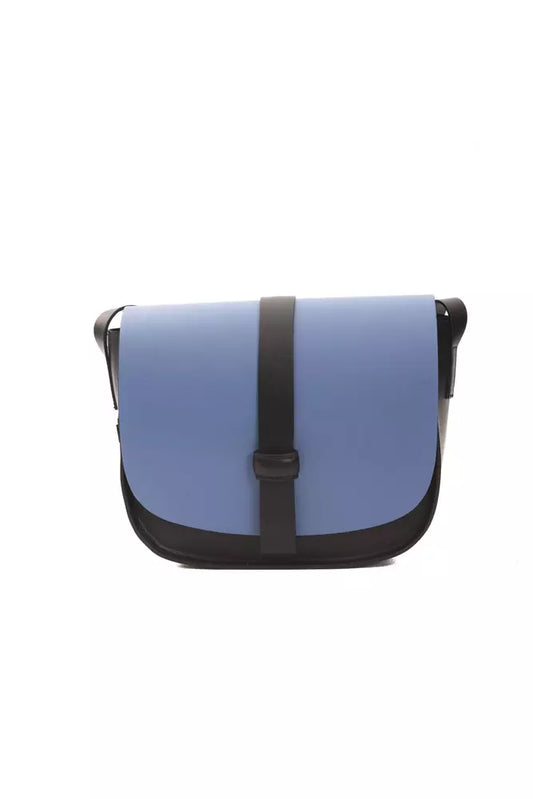 Bolso bandolera de piel azul para mujer