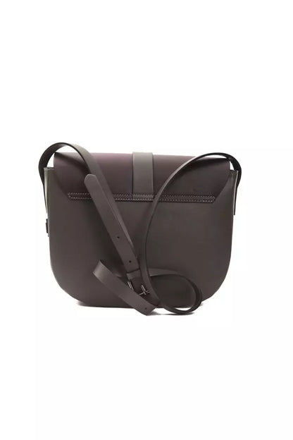 Bolso bandolera de piel color burdeos para mujer