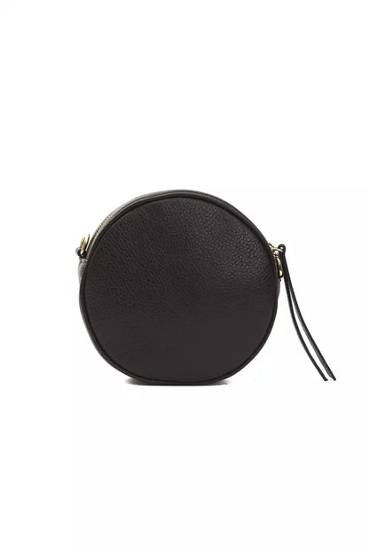 Bolso bandolera de piel negra para mujer