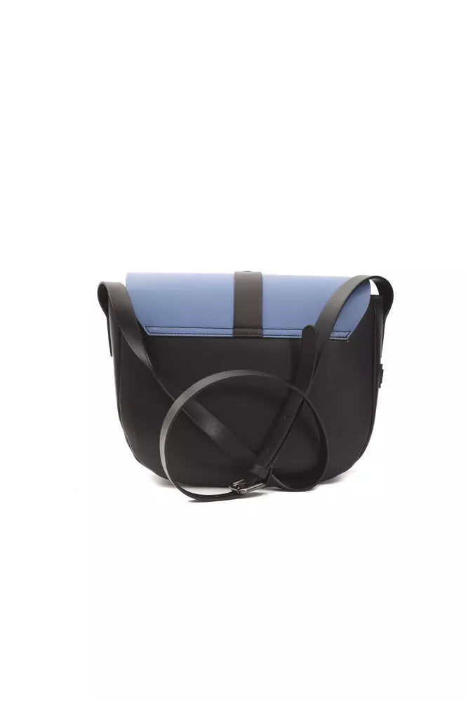 Bolso bandolera de piel azul para mujer