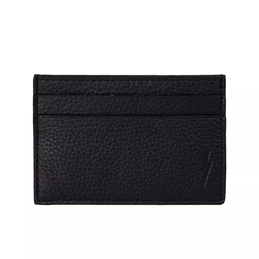 Cartera de cuero negra para hombre