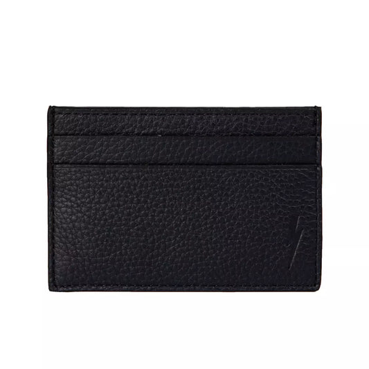 Cartera de cuero negra para hombre