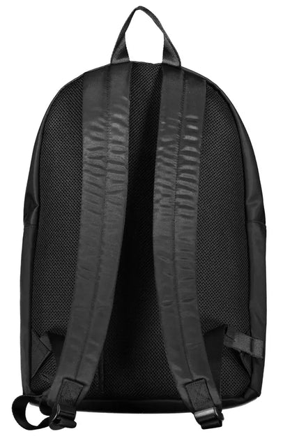 Tommy Hilfiger Black Polyester Men Backpack