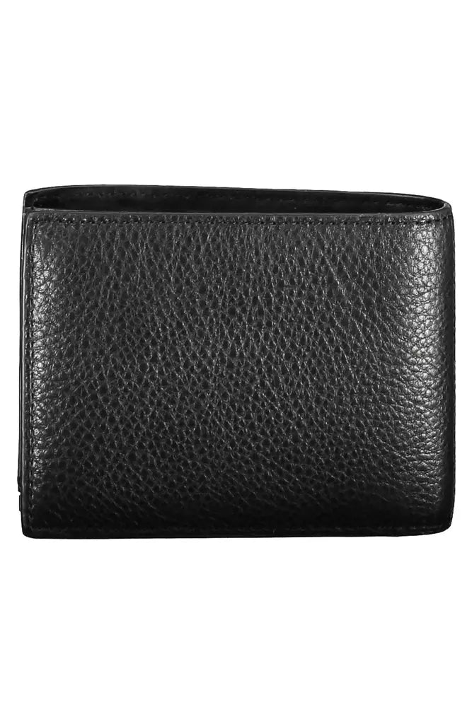 Cartera de cuero negra para hombre