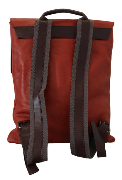 Dolce & Gabbana Elegant Calfskin Leather Backpack in Orange