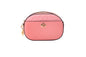 Michael Kors Jet Set Glam Tea Rose Leather Oval Crossbody Handbag Purse