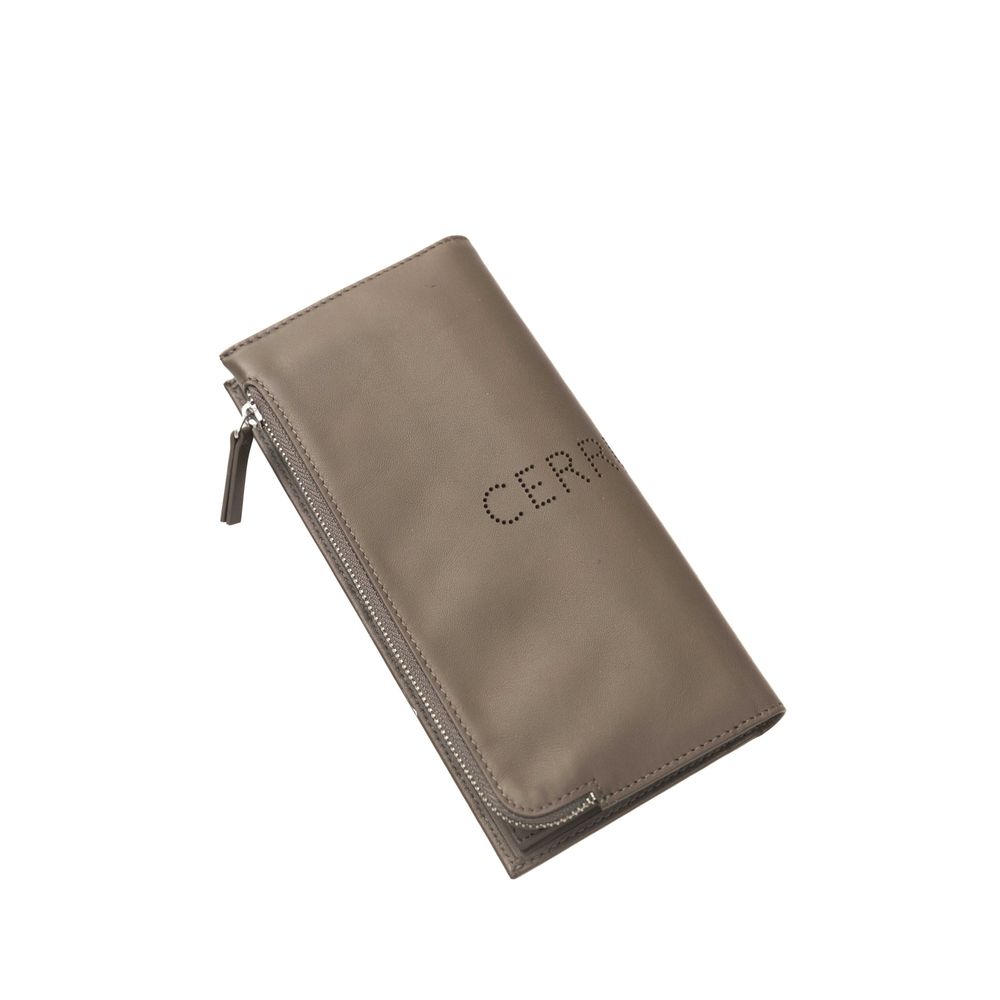 Cartera de cuero marrón para hombre