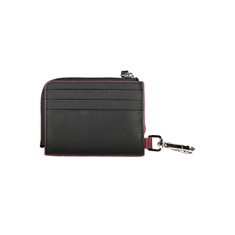 Tommy Hilfiger Chic Leather Card Holder with Snap Hook