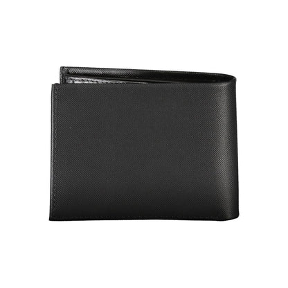 Elegante schwarze Lederbrieftasche mit RFID-Blockierung