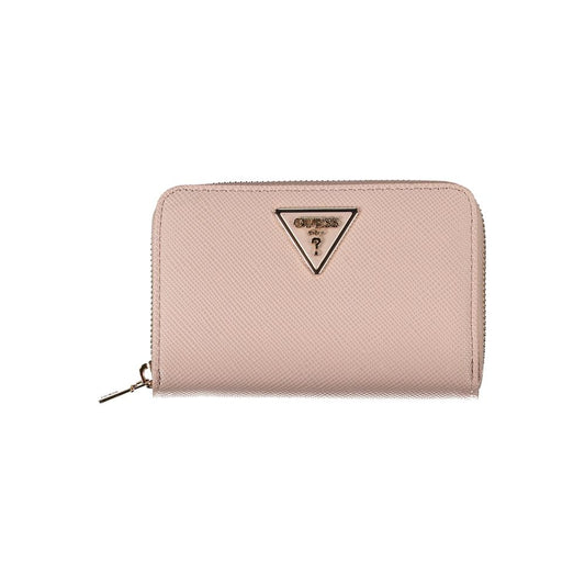 Guess Jeans Chic Pink Polyethylene Zip Wallet