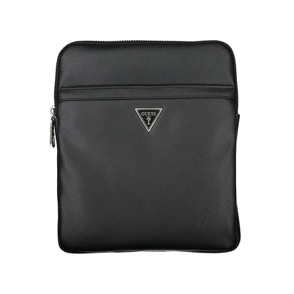 Elegante bolso de hombro negro con diseño práctico