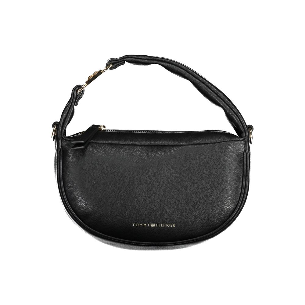 Schwarze Polyester-Handtasche