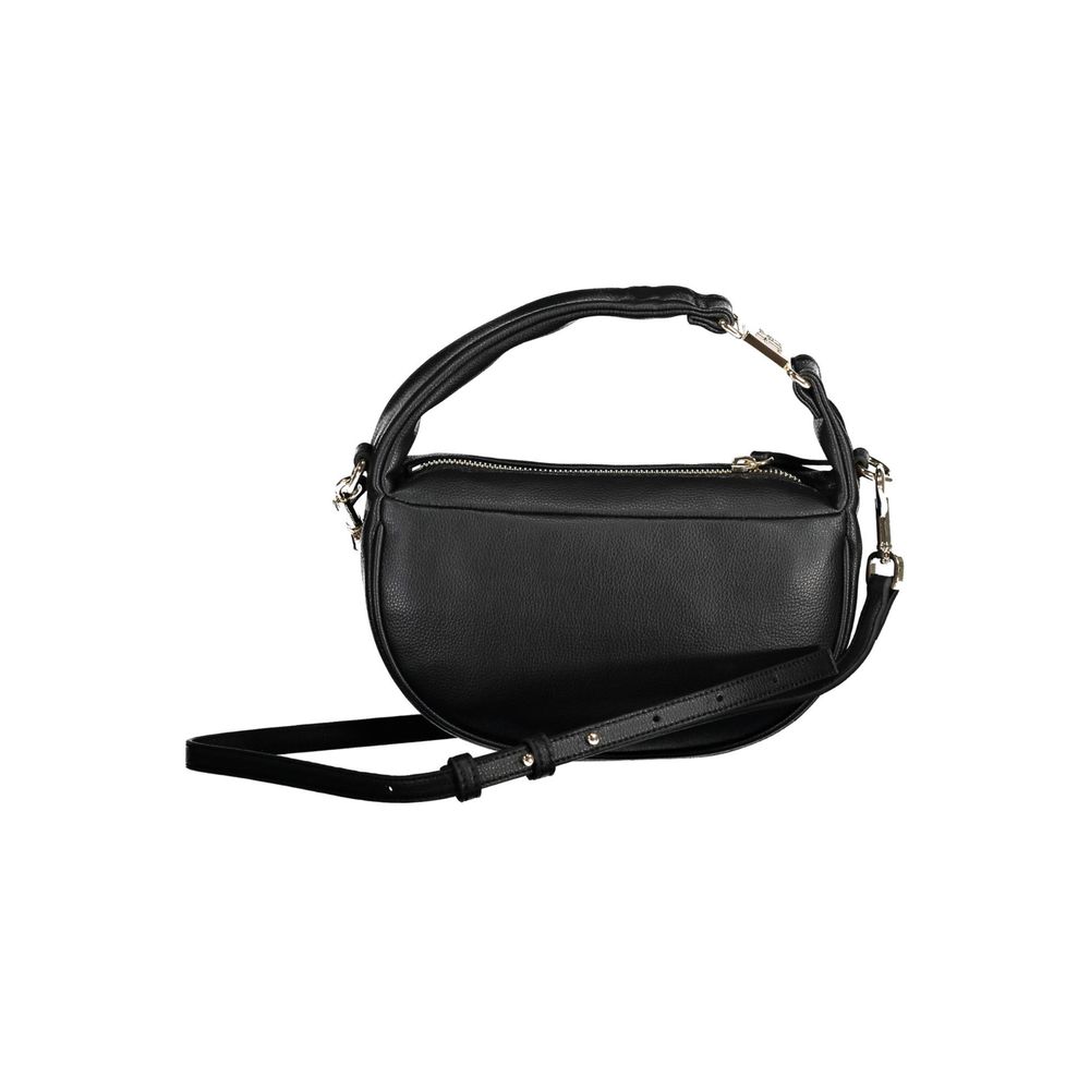 Schwarze Polyester-Handtasche