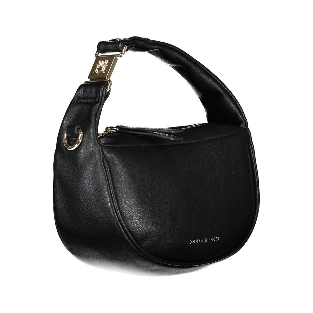 Schwarze Polyester-Handtasche