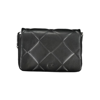 Bolso de mano de poliéster negro