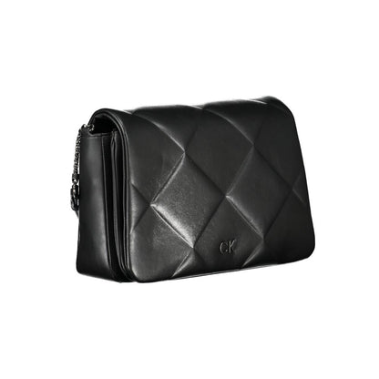 Bolso de mano de poliéster negro