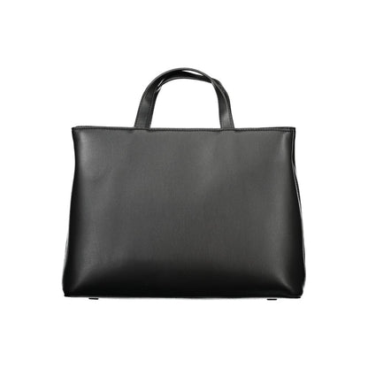 Schwarze Polyester-Handtasche