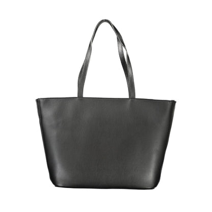 Schwarze Polyester-Handtasche