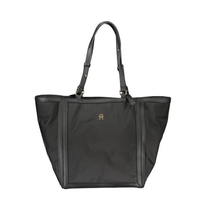 Schwarze Polyester-Handtasche