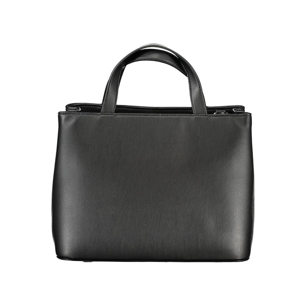 Schwarze Polyester-Handtasche