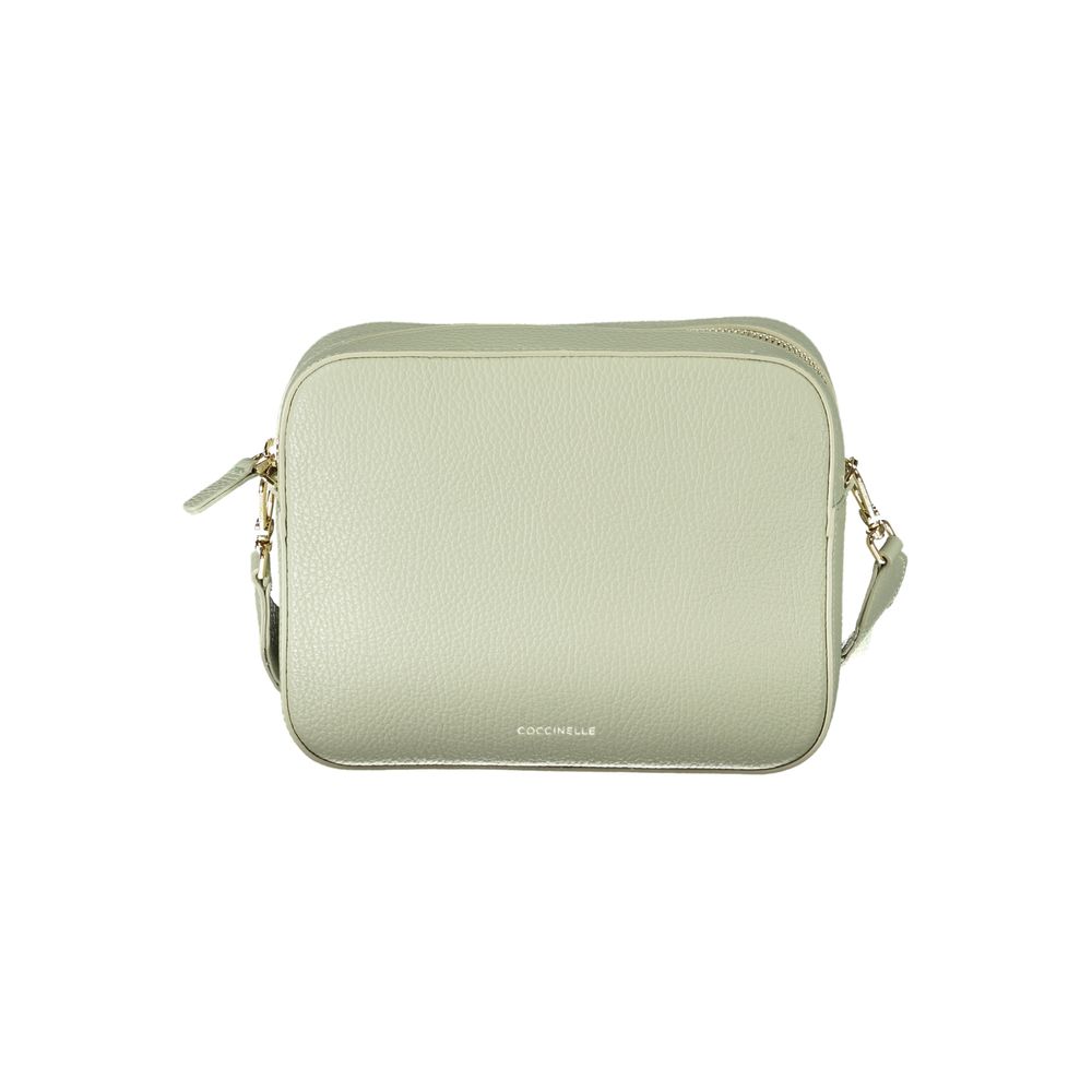 Bolso de mano de piel verde