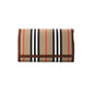 Burberry Hannah Icon Stripe Archive Tan E-Canvas Leather Wallet Crossbody Bag