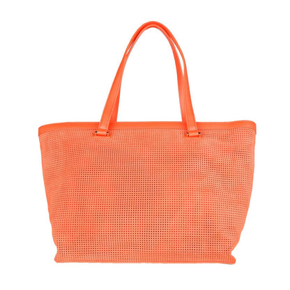 Orangefarbene Handtasche aus Kalbsleder für Damen