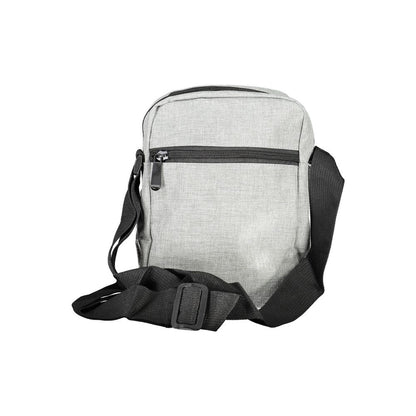 Bolso bandolera de poliéster gris