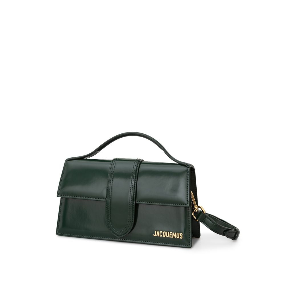 Bolso de hombro de piel verde