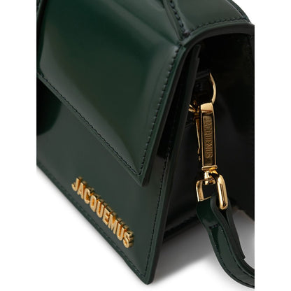 Bolso de hombro de piel verde