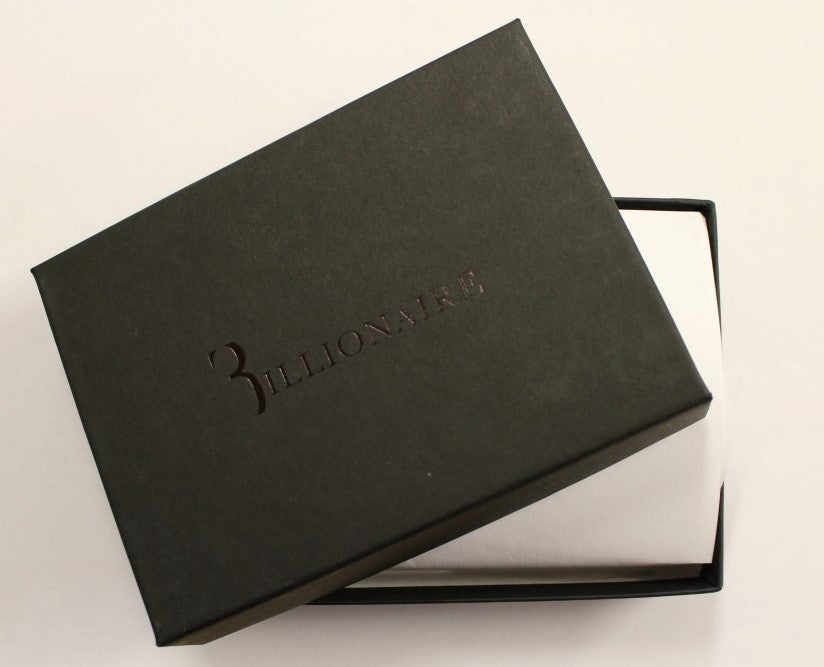 Billionaire Italian Couture Elegant Turtledove Leather Men's Wallet